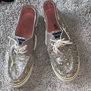 Sperry cheetah print top sliders